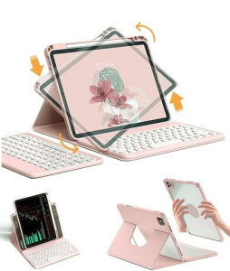 SENLAN360°��]iPadPro11�C���`M5/M4�Ƃ̌݊�������L�[�{�[�h�P�[�X�}�O�l�b�g�J�o�[�c�u����O���\���C�z��������Bluetooth�L�[�{�[�h�y�����[�����o�b�N�J�o�[���C�����X�N���A�J�o�[�s�c