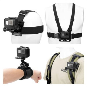 K&FConceptgopro�A�N�Z�T���[gopro�}�E���gosmo360�Ή��y���p�r+�A�N�V��������̎B�e�Ƀs�b�^���z�`�F�X�g+�w�b�h+���X�g�o�b�N�p�b�N�g�����݊����ϋv���N�C�b�N�����[�X����InstaX5/GoPro/Osmo
