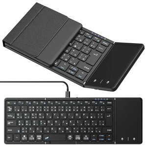 �y�ŐV�^�zOmikamo �L�[�{�[�h ���C�����X �܂��ݎ� ipad�L�[�{�[�h Bluetooth �^�b�`�p�b�h�t�� ���{��z�� �L��&�������p ���EShift�L�[/L�^Enter�L�[���� �t���T�C�Y 4��f�o�C�X�ؑ�