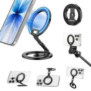 UlanziMA02�X�}�z�X�^���h�g�у����OMagSafe�Ή��X�}�z�z���_�[���ʃ}�O�l�b�g�������̓A���~�������^�܂肽���ݎ����@�\�p�x�����\���������O�t��1/4�h�l�W�O�r�}�E���g�����^�ѕ֗��W�c