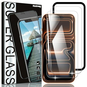 Nutmeg�y�K�C�h�g�t��2���Z�b�g�z�Ή�iPhone17ProMax�p�̃K���X�t�B�����y���{���Ɏq�f�ސ��z�����ق�17�v��max�t�B�����A�C�z��17promax�p�̕ی�t�B���������K���X�d�x9H�����ߗ�������C�A�Ȃ�