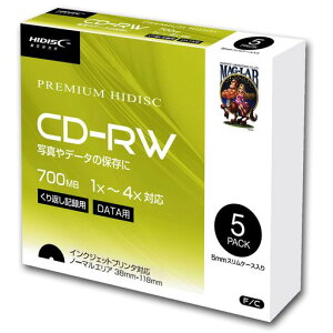 HIDISC�f�[�^�pCD-RW1-4�{��5mm�X�����P�[�X����5���p�b�N