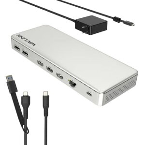 WAVLINK �h�b�L���O�X�e�[�V���� �g���v���f�B�X�v���C 4K@60Hz SM770���� USB-C/USB-A HDMI DisplayPort �ϊ� 100W PD���d HDMIx3 DPx2 Thunderbolt 5/4/3�Ή�