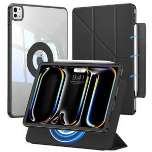 iPadPro11�C���`�P�[�XM5/M4(2025/2024�A��6����/��5����)�Ή���p�J�o�[���C��&���E���܂�X�^���h�P�[�X�Ռ��ی�c�u��/���u���p�x�����\�O�p�`�̍\������݌vPencilPro/USB-C�Ή�