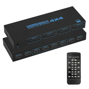 HDMI�}�g���b�N�X4����4�o��4K@30HzHDMI�}�g���b�N�X�X�C�b�`���[�Z���N�^�[4x4IR�����R���t��4��ʕ��z1080P@60Hz�A3D�ARGB4:4:4�AYUV4:4:4