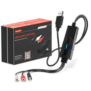 DriverGenius AudioXfer �V���[�Y USB�I�[�f�B�I�L���v�`���[ ? �J�Z�b�g�E���R�[�h�EMD�^���Ή� 3.5mm/RCA�ڑ�|PC�EMac�ELinux�Ή��y2��/�p�b�P�[�W�z