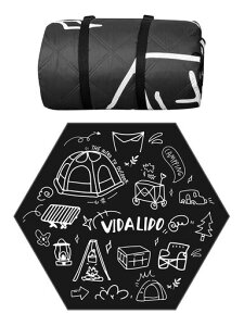 Vidalido���W���[�V�[�g����唻�ӂ��ӂ�5mm�h��375x330cm�s�N�j�b�N�}�b�g8-10�l�Ή��\�������Z�p�V�[�g�R���p�N�g�͂������H�ې�OK�R��Ridgetent�I�v�V�����{�̃��W���[�V�[�g�u���b�N