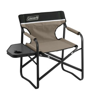 Coleman(コールマン)チェアサイドテーブル付デッキチェア折り畳みアウトドアチェアーキャンプ釣りサイドテーブル付きガーデンリビング