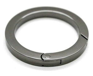 丸型カラビナキーホルダーキーリング4個セット軽量収納固定しやすく外しやすいワンタッチオシャレ(内径19mmブラック)