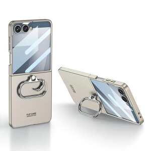 Galaxy Z Flip7 ��p �������y�ʃP�[�X ���@�\���������O�X�^���h�t�� 360�x�ی� �܂肽���ݎ��J�o�[ ���C�����X�[�d�Ή� ��̌^�����K���X�� �����Y�ی� �Ɨ��{�^���݌v �蒠�^ �w��h�~ �l�c