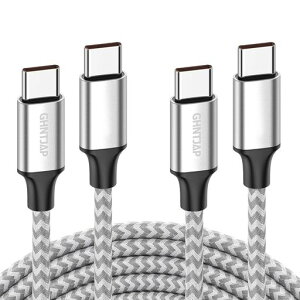 GHNTJAP USB C to USB C �P�[�u�� 0.5M 2�{�Z�b�g Type C �P�[�u�� 60W�}���[�d PD�Ή� USB2.0�f�[�^�]�� ���ϋv�i�C���� iPhone16/Galaxy S24/iPad/MacBook