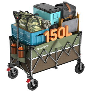 Raynesys�L�����[���S����e��150L�ω׏d150kg�u���[�L�t���܂��ݎ��L�����v�J�[�g�����^�b�`�����������^�ѕ֗��R���p�N�g�������[�É��X�`�[���t���[�����n�`�Ή��L�����v/���l/�ނ�/�c