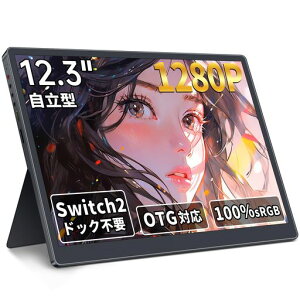 HAILESI S123N ���o�C�����j�^�[ 12.3�C���` 1920x1280 Switch2�h�b�N�s�v OTG�Ή� 3:2�䗦 100%sRGB�L�F�� ���P�x300nit HDR�Ή� �t��HD ���o�C���f�B�X�v���C �|�[�^�u�����j�^�[ �����^ �y��