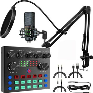 �J���I�P�Z�b�g�ƒ�p�{�C�X�`�F���W���[�}�C�N�T�E���h�J�[�h�z�M�@��Cotumnedv8soundcardwithcondensermicset���C�u�z�M�p�@��PA�}���`�g���b�N���R�[�_�[���R�[�f�B���O�@��