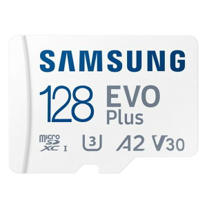 Samsung EVO Plus microSD�������[�J�[�h + �A�_�v�^�[ 128GB microSDXC ���x�ő�160MB/�b UHS-I C10 U3 V10 A3 �g�ѓd�b �^�u���b�g �Q�[���@ �f�W�^����჌�t�J���� PC