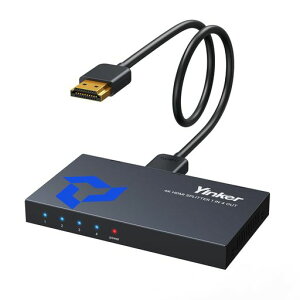 YinkerHDMI���z��1����4�o��4K@30HzHDR�Ή��y1.5mHDMI�P�[�u���t���z4��ʓ����o��(�~���[�����O��p/�g���@�\��Ή�)HDCP1.4EDIDPS4/Xbox/Roku�Ή�