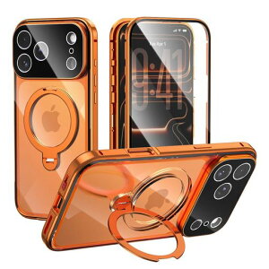 360°��]�X�^���h iPhone17ProMax �p �P�[�X �t���[�J�o�[ �����O�t�� �S�ʕی� ���� �N���A Magsafe�Ή� �c�����Ή� �A�C�t�H��17Pro Max �S�ʃJ�o�[ ���ʃP�[�X 9H�����K���X ���C�����X�[�d ��́c