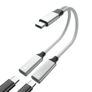 TRANLIKS2in1�C���z���ϊ��A�_�v�^�AUSBC���PD60W�}���[�d�y���y�����Ȃ���[�d�ł��zHi-Fi�����ʘb/���ʒ���/���y�Ή�i-Phone15/15Pro/15Plus/15ProMax/Type