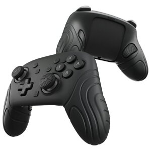 PlayVital Switch2 Pro�Ή� �V���R�����O���b�v�J�o�[ ����~�ߎd�l �X�C�b�`2�v���R���Ή��w�ʃ{�^��&�T���X�e�B�b�N�L���b�v&�X�e�b�J�[�t��-�T�����C�o�[�W���� �y�u���b�N�z