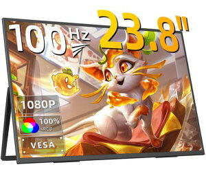 KEEPTIME ���o�C�����j�^�[ 23.8�C���` 1080P 100HZ ������� �����^�� VESA�Ή� �|�[�^�u�����j�^�[ ���� �L�F�� ��^ �����^�X�^���h IPS�t���p�l�� USB Type-C/HDMI�[��/