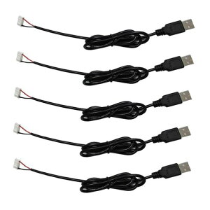 VSDISPLAY 5V DC�d�� �[�d�P�[�u�� USB PH2.0 6�s���R�l�N�^ ���� 70cm 5�{1�Z�b�g