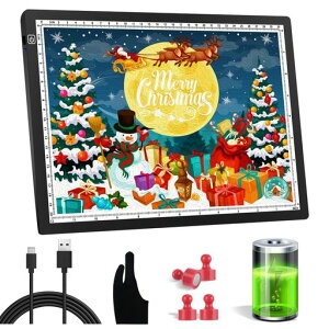 OOWOLF�g���[�X��A4�[�d��LED���P�x���C�g�{�b�N�X���i�������C�g�e�[�u����F���x�����o�b�e���[�ڐ���t��4�}�O�l�b�g/USB�P�[�u��/���~�ߎ�ܕt�����z�݌v���}�}���K�C���X�g�X�P�b�c
