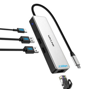 WAVLINKUSB-CEthernet�n�u4-in-1|USB3.2Gen210GbpsUSB-Cx1�E10GbpsUSB-Ax2�E2.5GbE�L��LAN�|�[�g����|�v���O&�v���C|MacBook/Acer