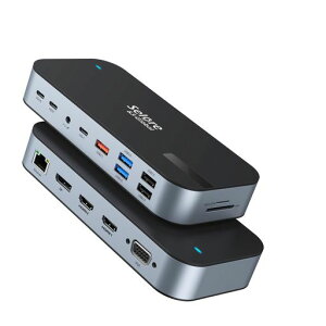 Selore �y16 in 1 MAX 4��ʓ����o�͑Ή��z USB C �h�b�L���O�X�e�[�V���� type c Dock 100W PD�Ή� 4K HDMI�|�[�g microSD&SD�J�[�h�X���b�g 3.5mm�I�[�f�B�I�W���b�N �C�[�T�l�b�g�|�[�g