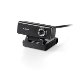 �G���R��(ELECOM) WEB�J���� UCAM-C520FBBK 200����f HD 720p 30FPS �}�C�N���� �����׃K���X�����Y �P�[�u����1.5m �u���b�N
