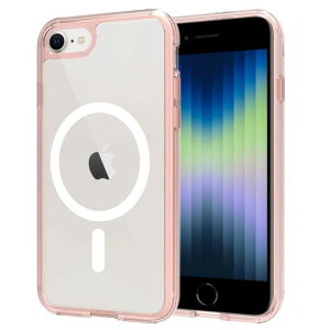 iPhoneSE3�P�[�X�N���AMagSafe�Ή����y��iPhoneSE2�P�[�XiPhone7iPhone8�p�J�o�[���ϖh�~TPU+PC�o���p�[�ϏՌ����菝�h�~���C�����X�[�d�Ή�PinLiSheng�s���N