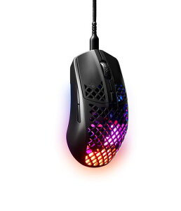 SteelSeries Aerox 3 - ���y�ʃQ�[�~���O�}�E�X - 8,500 CPI TrueMove�R�A���w�Z���T�[ - ���y�ʖh���݌v - ���j�o�[�T��USB-C�ڑ��B