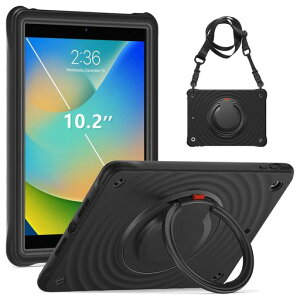 SENLANiPad10.2�C���`��7/8/9����p�̃P�[�X���|��360�x��]�X�^���h�c�u�����u���V�����_�[�X�g���b�v�t���V���R���J�o�[�����O�X�^���h�ϏՌ����ČRMIL�K�i�u���b�N