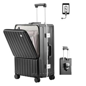 [Yuweijie] �X�[�c�P�[�X �t�����g�I�[�v�� �@���������� usb�|�[�g�t�� �L�����[�P�[�X �l�C ���킢���L�����[�o�b�O �J�b�v�z���_�[�t�� �A���~�t���[���^�C�v �n�[�h �O�J�� �p�\�R�����c