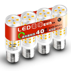 E17���� LED�d�� ���� 40W�`���� 450lm 4W E17 LED�d�� ������Ή� �d���F2700K 4��
