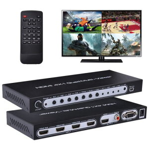 ES-TuneHDMI��ʕ�����4����1�o��1080P�Ή�6�������[�h�����`�����l���ؑ�RS232����G���W�j�A�E�Ď��p