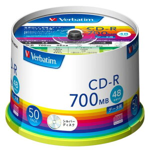 �o�[�x�C�^���W���p��(Verbatim Japan) 1��L�^�p CD-R 700MB 50�� �V���o�[�f�B�X�N 48�{�� SR80FC50V1