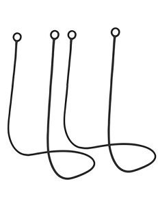 耳栓コード2本セット紛失防止絡みにくい落下防止耳せんひもストラップシリコン製柔らかい軽量コンパクトスポーツ睡眠時耳栓コネクターコードElowen(ブラック2本)