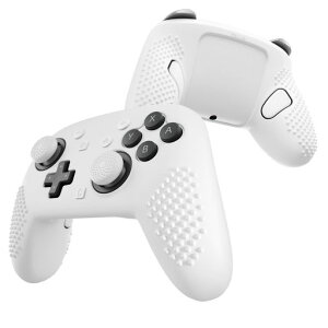 PlayVital Switch2 Pro�Ή� �V���R�����O���b�v�J�o�[ 3D���̉��H ����~�ߎd�l �w�ʃ{�^��&�T���X�e�B�b�N�L���b�v&�X�e�b�J�[�t���y�z���C�g�z