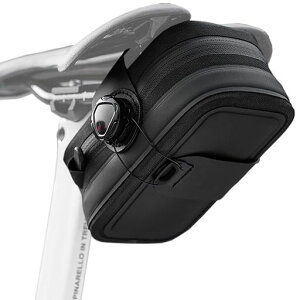 HEROUT自転車サドルバッグロードバイクバッグ小型0.5L自転車バッグコンパクト安定感軽量防水小物入れ工具収納速く取り付けサイクリングブラック(防撥水タイプ)CB-002