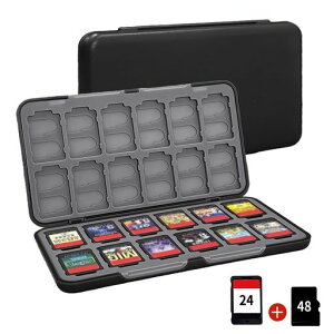 PhyiFlbey Switch 2�p/Switch/Switc h Lite/OLED �Q�[���J�[�h�P�[�X Switc h�\�t�g24��+Micro SD48�����[ �X�C�b�` �\�t�g�P�[�X �n�[�h�V�F���ی� ���h�~ �ϏՌ� �y�� �h�o �����^�ѕ֗�