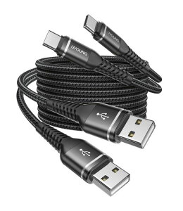 USB A to USB C �P�[�u�� �^�C�v-C �[�d�R�[�h 3M 2�{�Z�b�g �i�C�����҂� �}���[�d 480Mbps�f�[�^�]�� �[�d�P�[�u�� iPhone16/15 Galaxy iPad MacBook �����䓯���[�d �u���b�N