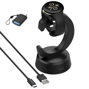 GooglePixelWatch3/2/FitbitaceLTE/Versa4/3/sence2/1�Ή��[�d�P�[�u���[�d��[�d�X�^���hC�^USB�P�[�u��+USBto
