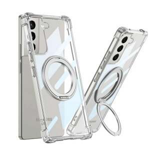 weiaoluo �P�[�X Galaxy S21 �N���A �p�� �����O�t�� SC-51B SCG09 �J�o�[ �ی�V�F�� �M�����N�V�[ s21 �X�}�z�P�[�X ���傤���� �X�^���h�@�\ 360°��]�\ �X�}�z �L�b�N�X�^���h �w��h�~ �]�|�h�c