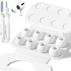 Inesore�y4�g�z�C���[�s�[�XAirPodsPro2/1�Ή�(XS/S/M/L�T�C�Y�e1�y�A)�g�їp���[�P�[�X&�N���[�j���O�y���A�m�C�Y�ጸ���Ɠ����h�o�X�N���[��������Ă���AAppleAirPodsPro�����p�C���[�`�b�v