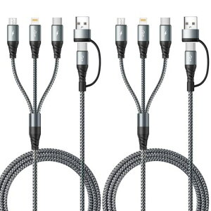 Miger�[�d�P�[�u��6�C��1�����ӂ���[�d�R�[�h�^�C�vcusbac�ϊ�������c/Lightning/microusb�P�[�u���f�[�^�]���X�}�z�[�d�R�[�h3�䓯���[�diPhone17161514Pro