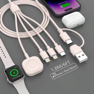 �y2025�V�o��z�[�d�P�[�u��4in1�[�d�R�[�h�}���[�dUSBType-C/lightning*2/Watch1�{4��4�䓯���[�dAppleWatch�[�d�P�[�u��iPhone/AppleWatchSeries