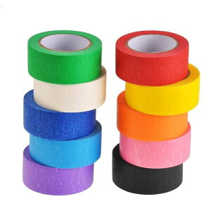 DEWEL �}�X�L���O�e�[�v 10�F�Z�b�g ��2.4cmx10m DIY �h�� �蒠 �����p ���S�� �N���t�g�e�[�v