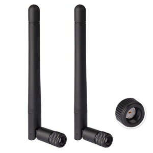 5GHz 3dBi ���w���� WIFI�A���e�i RP-SMA�v���O ���C�����X�J�[�h�p PCI Express�p �q�󖳐��p D-LinkR LinksysR WET11�Ή� 2�{�Z�b�g