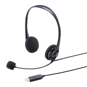 �T�����T�v���C USB�w�b�h�Z�b�g ��(�S)�w���� �f�����ɂ����t�@�u���b�N�핢�P�[�u���̗p Skype�Ή� MM-HSU09BK