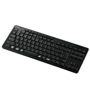 �G���R��(ELECOM) ���C�����X �L�[�{�[�h Bluetooth �R���p�N�g �É� �R�� 3��}���`�y�A�����O�Ή� iPad/macbook/Surface/Chromebook �u���b�N TK-FBM117SKBK